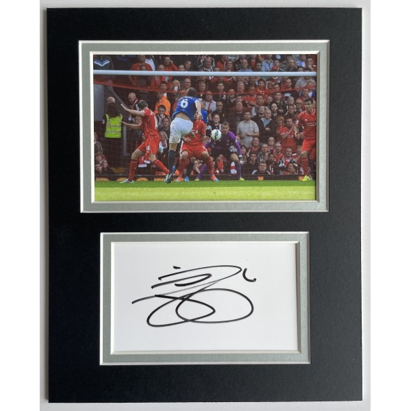 Phil Jagielka Signed Autograph 10x8 photo display Everton v Liverpool Football Perfect Gift Memorabilia	
