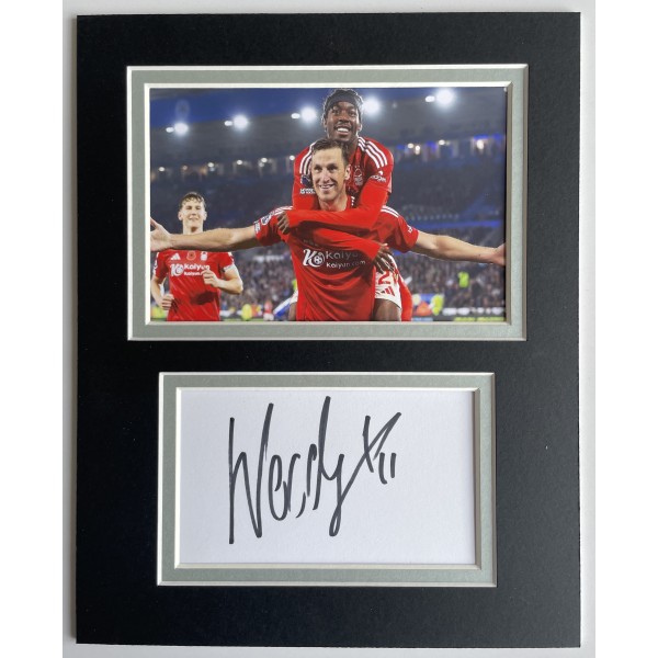 Chris Wood Signed Autograph 10x8 photo display Nottingham Forest Football COA Perfect Gift Memorabilia	