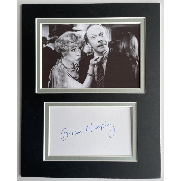 Brian Murphy Signed Autograph 10x8 photo mount display George & Mildred TV Actor COA Perfect Gift Memorabilia	