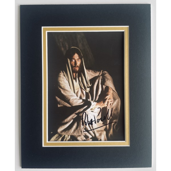Robert Powell Signed Autograph 10x8 photo mount display Jesus of Nazareth TV COA Perfect Gift Memorabilia	