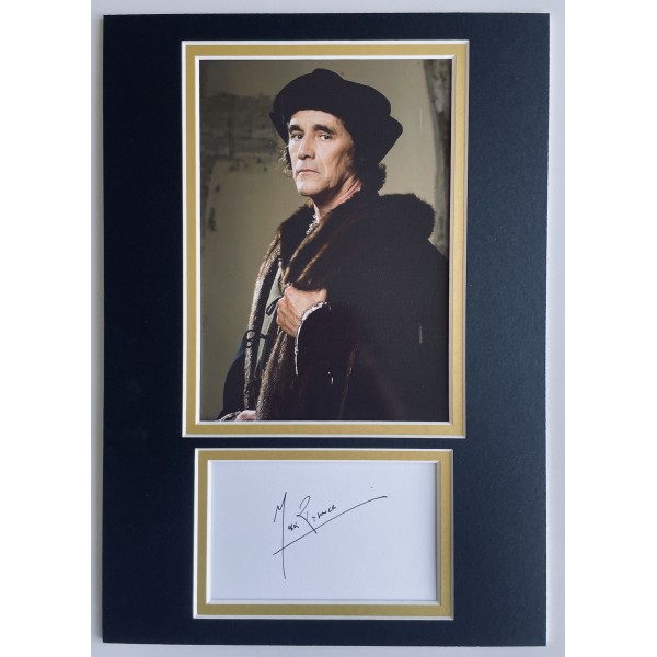 Mark Rylance Signed Autograph A4 photo display TV Wolf Hall thomas Cromwell COA Perfect Gift Memorabilia	
