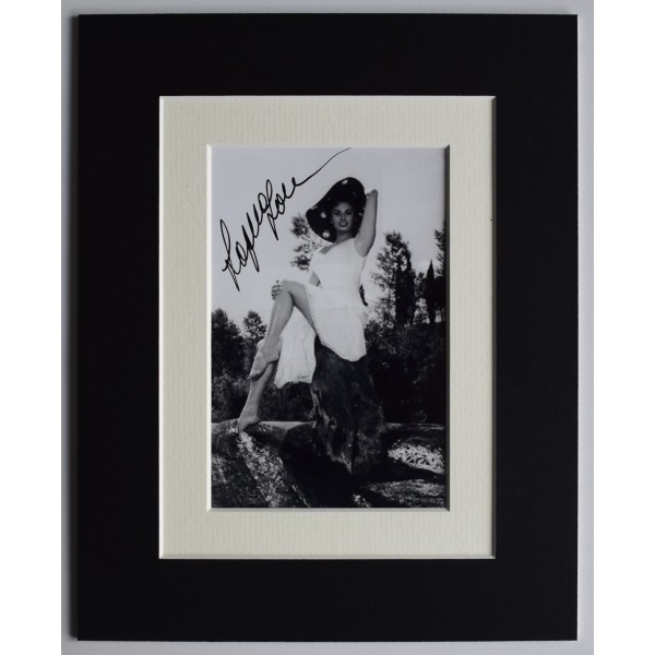Sophia Loren Signed Autograph 10x8 photo display Film Actress Houseboat COA Perfect Gift Memorabilia	