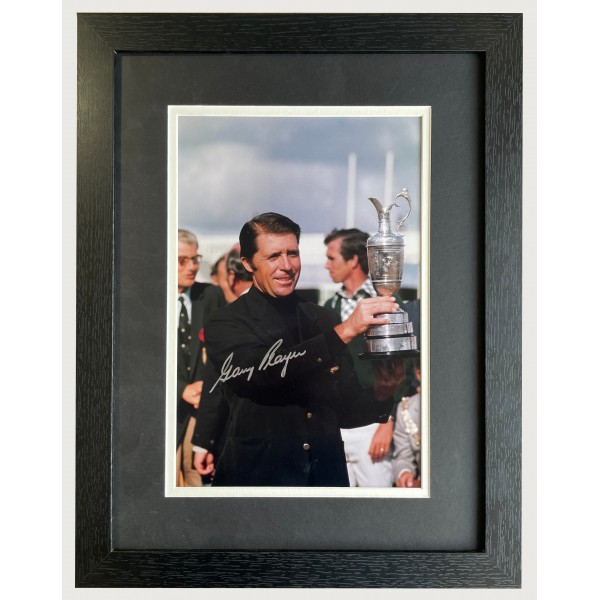 Gary Player Signed Autograph framed 16x12 photo display Golf Open Ryder Cup COA Perfect Gift Memorabilia	
