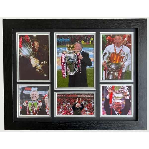 Alex Ferguson Signed Autograph framed 16x12 photo display Manchester United COA Perfect Gift Memorabilia	