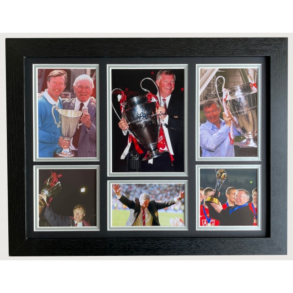 Alex Ferguson Signed Autograph framed 16x12 photo display Manchester United COA Perfect Gift Memorabilia	
