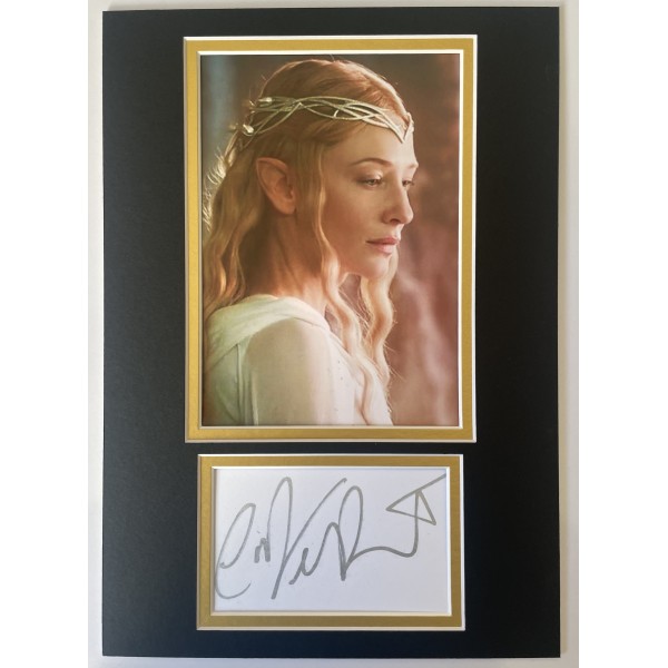 Cate Blanchett Signed Autograph A4 photo display Lord of The Rings Film COA Perfect Gift Memorabilia	