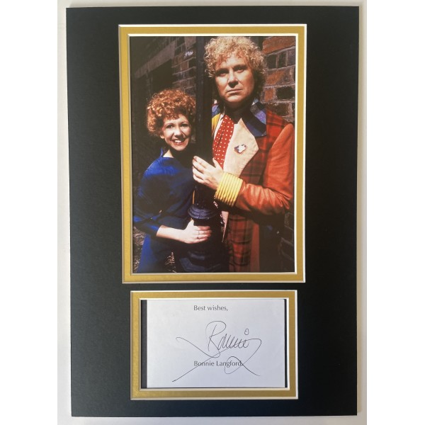 Bonnie Langford Signed Autograph A4 photo mount display TV Doctor Who Dr COA Perfect Gift Memorabilia	