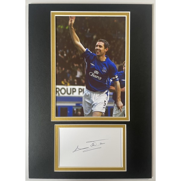 David Weir Signed Autograph A4 photo mount display Everton Football COA Perfect Gift Memorabilia	