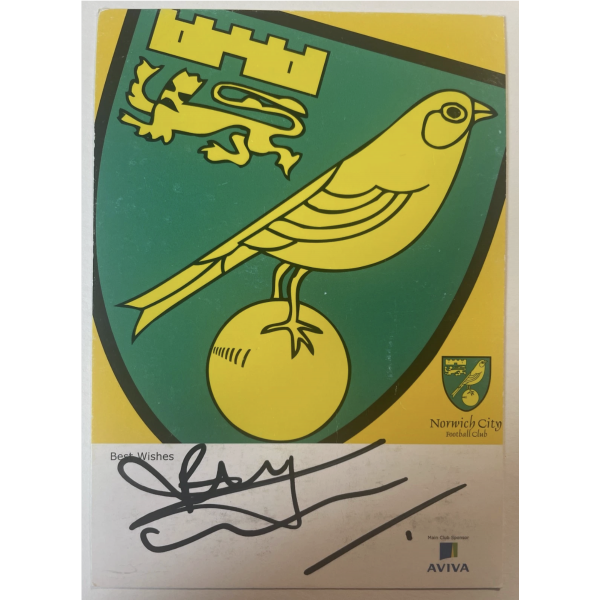 Bryan Gunn Signed Official Autograph 6x4 Photo Norwich City Football COA