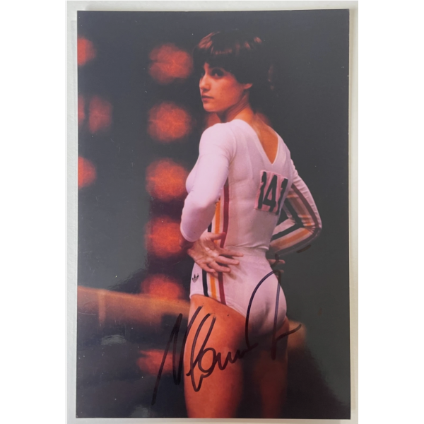 Nadia Comaneci Signed Autograph Signature 6x4 Photo Olympics Gymnastics Sport