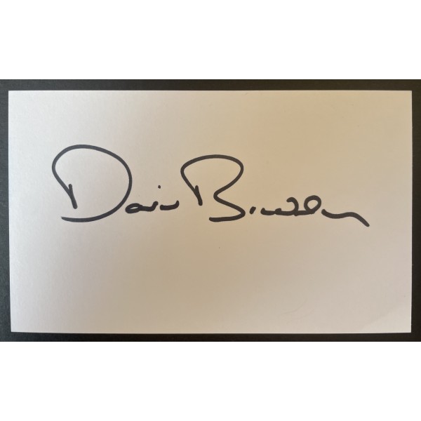 David Bradley Signed Autograph White Index Card Harry Potter Dr Who TV Film COA