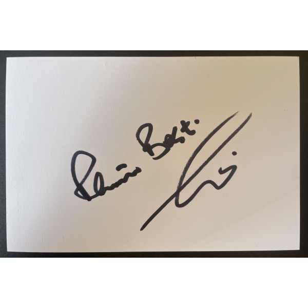 Pete Best Signed Autograph White Index Card Beatles Music Drums COA