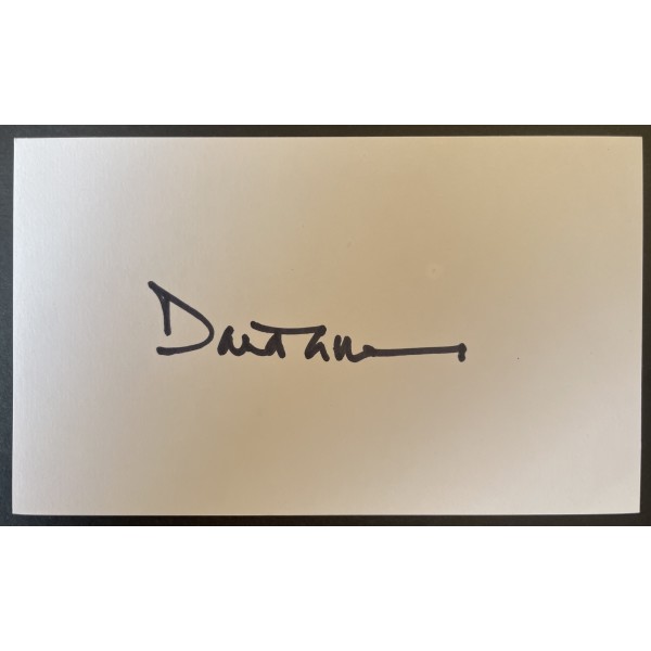 David Gower Signed Autograph White Index Card England Cricket Ashes COA