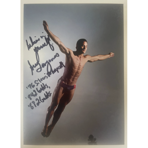 Greg Louganis Signed Autograph 7x5 Photo Photograph Olympics Diving Inscription Greg Louganis Signed Autograph 7x5 Photo Photograph Olympics Diving Inscription
