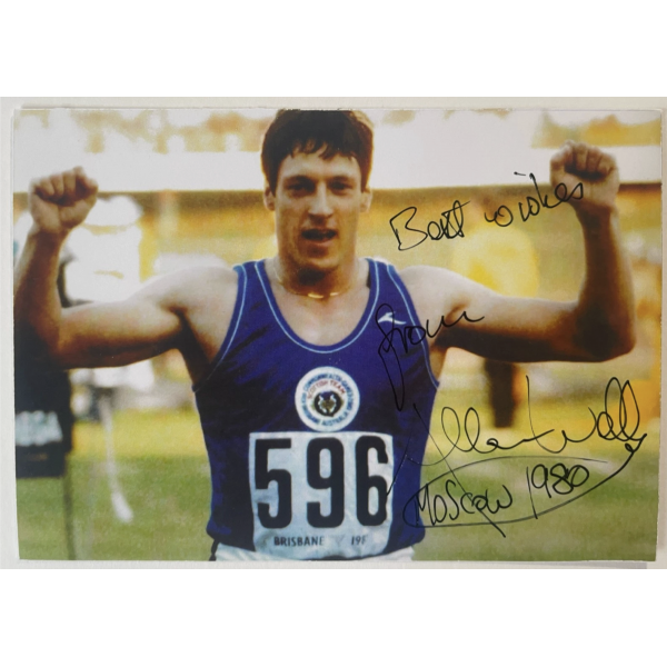 Allan Wells Signed Autograph 6x4 Photo Photograph Olympics Athletics 100m COA Allan Wells Signed Autograph 6x4 Photo Photograph Olympics Athletics 100m COA