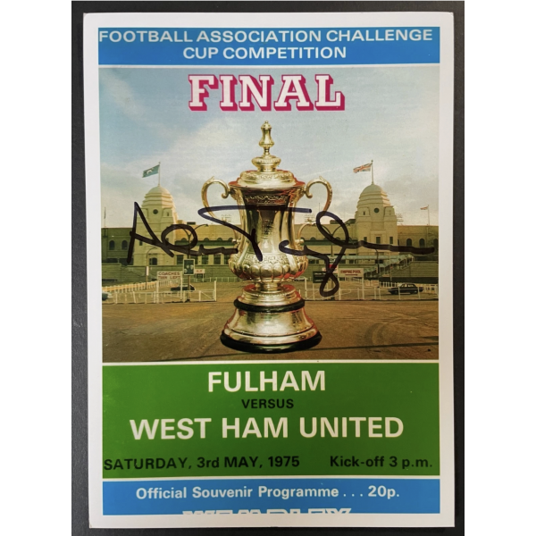 Alan Taylor Signed Autograph 7x5 photo West Ham 1975 FA Cup Final Football COA