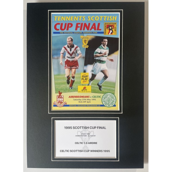 1995 Scottish Cup Final A4 Photo Match Programme Football Display Celtic