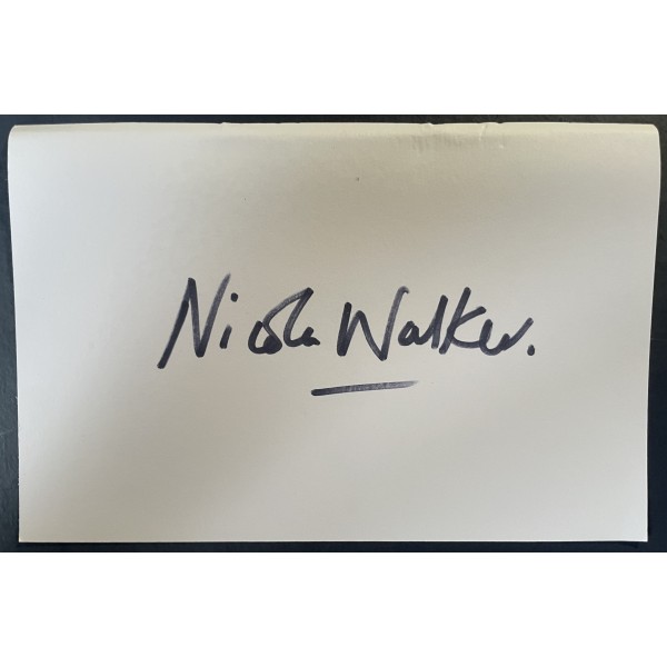 Nicola Walker Signed Autograph White Index Card TV Spooks The Split Actress COA Perfect Gift Memorabilia	