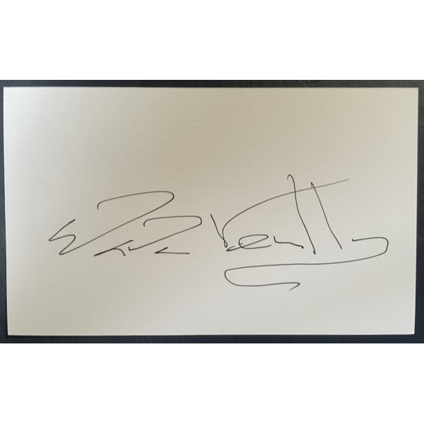 Wanda Ventham Signed Autograph White Index Card TV Sci-Fi UFO Actress COA Perfect Gift Memorabilia	