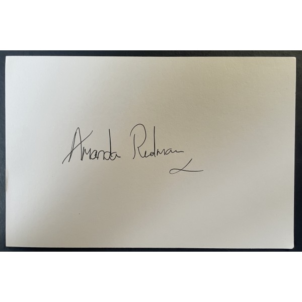 Amanda Redman Signed Autograph White Index Card TV New Tricks Actress COA Perfect Gift Memorabilia	