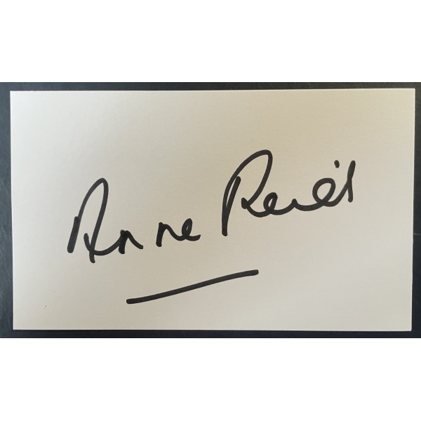 Anne Reid Signed Autograph White Index Card TV Doctor who Booze Cruise COA Perfect Gift Memorabilia	