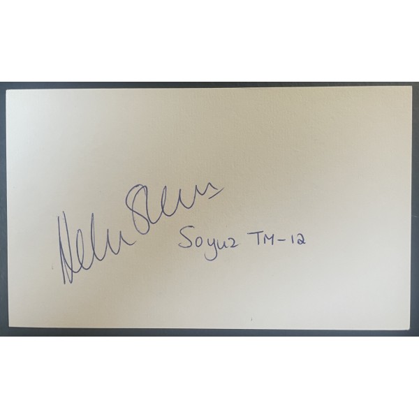 Helen Sharman Signed Autograph White Index Card MIR Space Station Astronaut COA