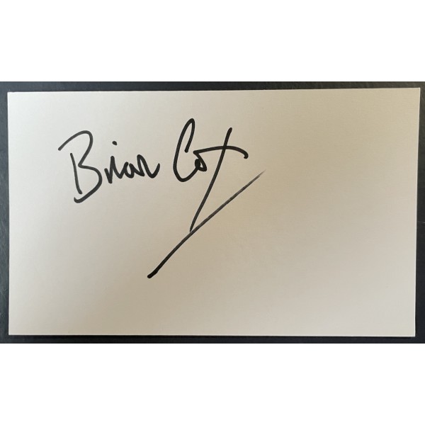 Brian Cox Signed Autograph Signature White Index Card Succession Actor COA
