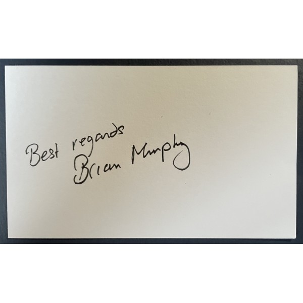 Brian Murphy Signed Autograph White Index Card Last of Summer Wine TV Actor COA Perfect Gift Memorabilia	