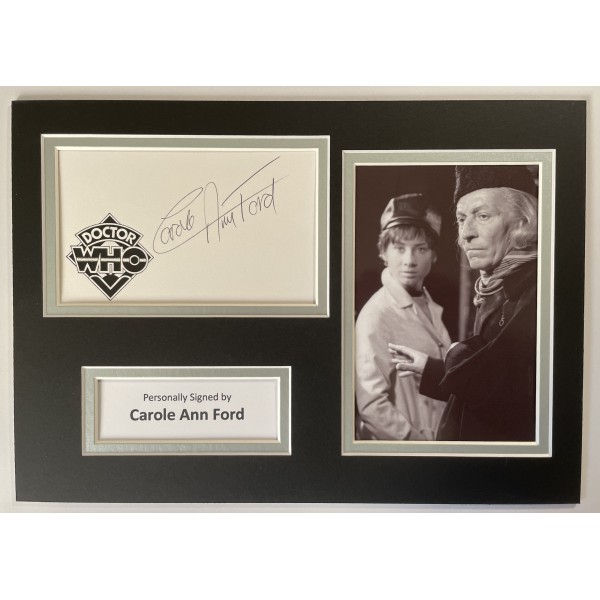 Carole Ann Ford Signed Autograph A4 photo display TV Doctor Dr Who Companion COA Perfect Gift Memorabilia