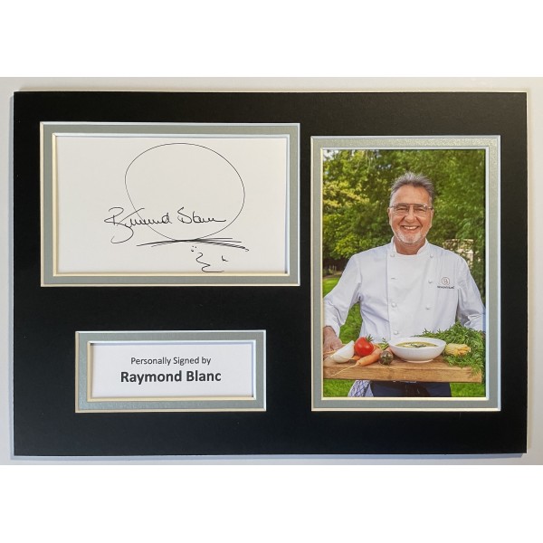 Raymond Blanc Signed Autograph A4 photo display Chef Le Manoir aux Quat' Saisons Perfect Gift Memorabilia
