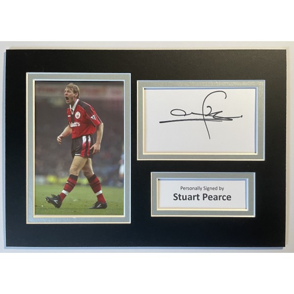 Stuart Pearce Signed Autograph A4 photo display Nottingham Forest Football COA Perfect Gift Memorabilia