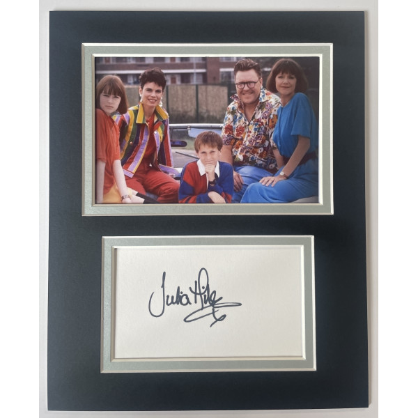 Julia Hills Signed Autograph 10x8 photo display 2point4 Children TV Actress COA