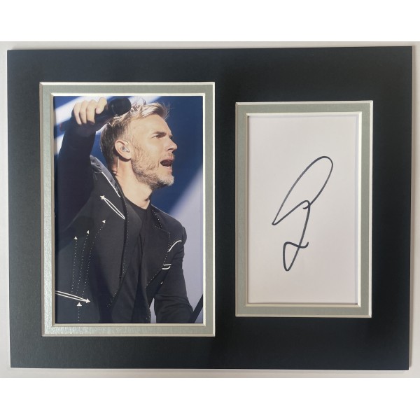 Gary Barlow Signed Autograph 10x8 photo display Singer Music Take That COA