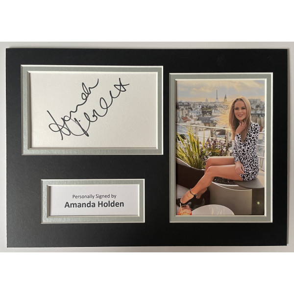 Amanda Holden Signed Autograph A4 photo display TV BGT Britains got Talent COA Perfect Gift Memorabilia	