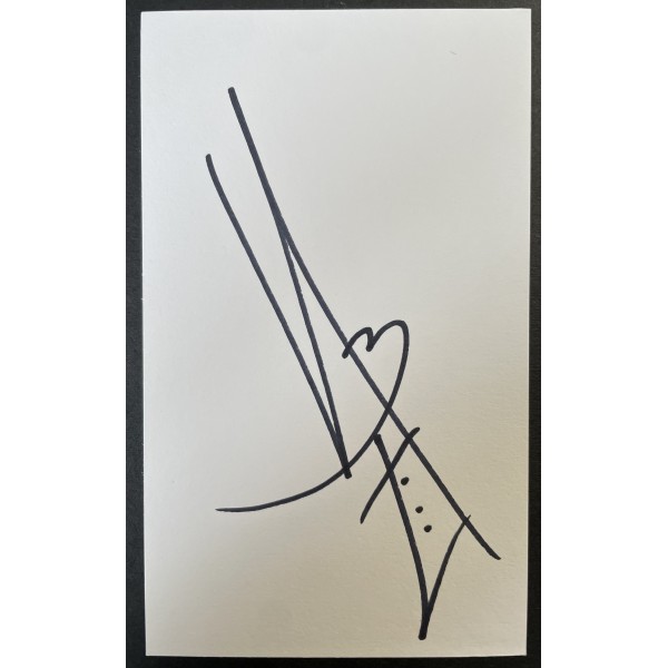 Heston Blumenthal Signed Autograph White Index Card Fat Duck Restaurant Chef COA