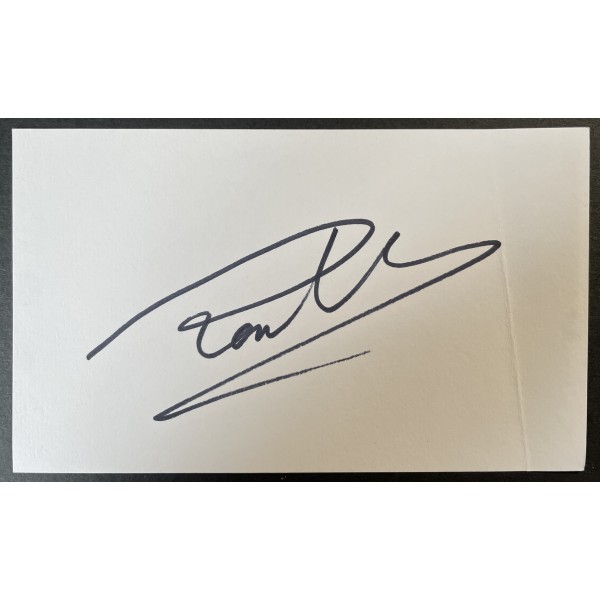 Ron Haslam Signed Autograph White Index Card Superbikes Motorbikes Grand Prix