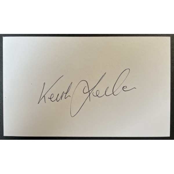 Keith Deller Signed Autograph White Index Card Darts Champion Sport COA