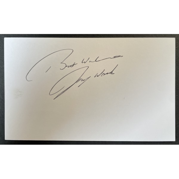 John Wark Signed Autograph White Index Card Liverpool Football Ipswich Town COA