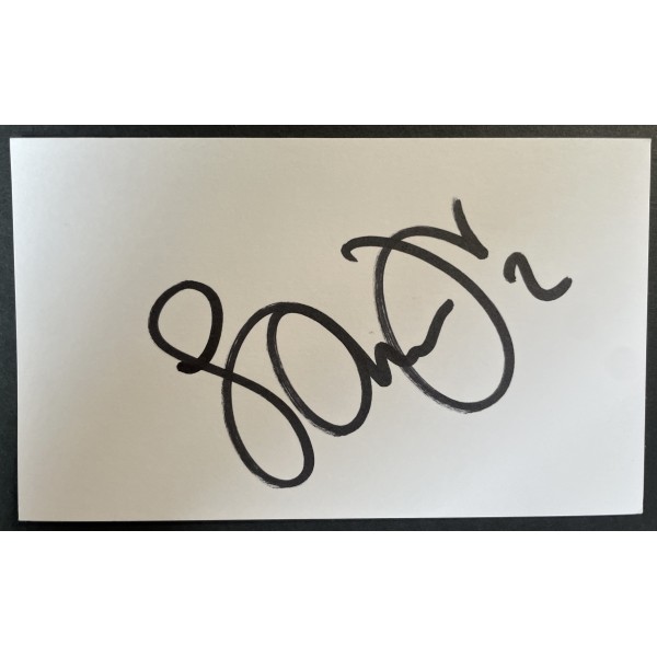 Graham Alexander Signed Autograph White Index Card Burnley Football COA