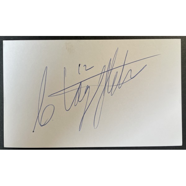 Gary Taylor Fletcher Signed Autograph White Index Card Blackpool Football COA