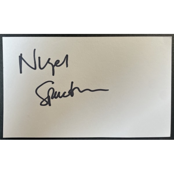Nigel Spackman Signed Autograph White Index Card Liverpool Rangers Football COA