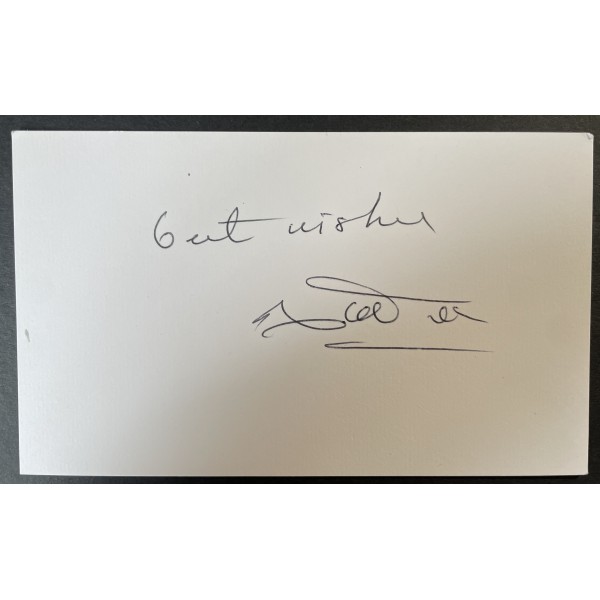David Weir Signed Autograph Signature White Index Card Rangers Football COA