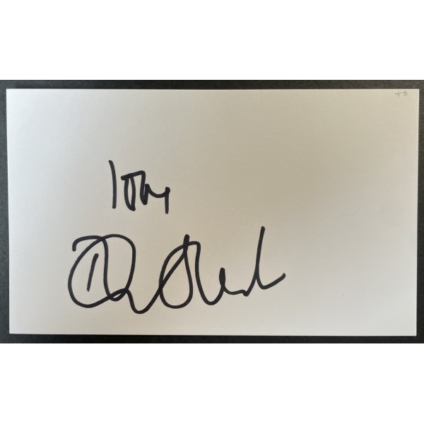 Tommy Steele Signed Autograph White Index Card Music Film Little White Bull COA