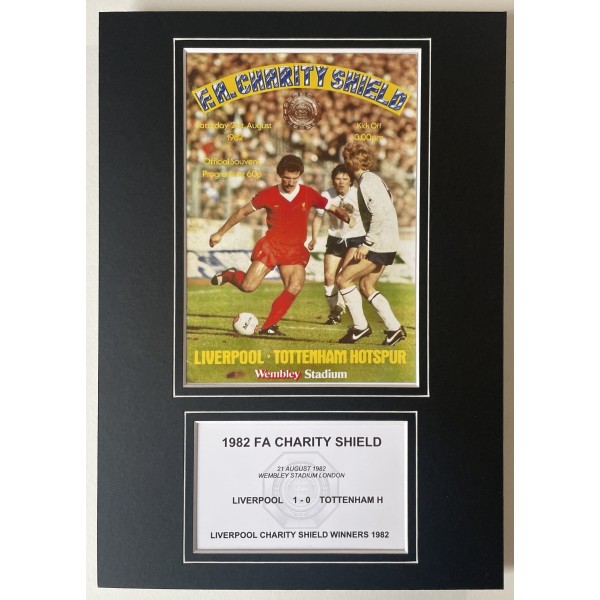 1982 FA Charity Shield A4 Photo Match Programme Football Display Liverpool LFC