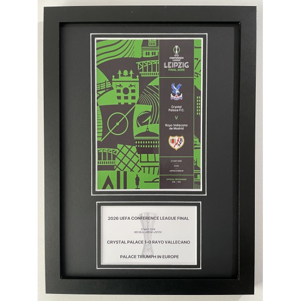 2026 UEFA Conference League Final Crystal Palace A4 Framed Photo Programme Display