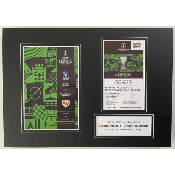 2026 UEFA Conference League Crystal Palace A4 Photo Programme Ticket Display