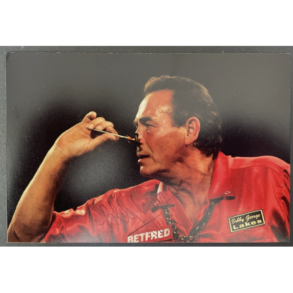 Bobby George Signed Autograph 6x4 Photo Darts Champion NEW LOW PRICE