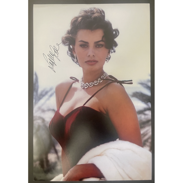 Sophia Loren Signed Autograph 12x8 Photo Hollywood Film Actress NEW LOW PRICE