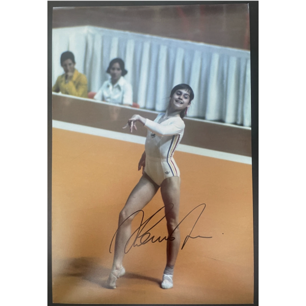 Nadia Comaneci Signed Autograph 12x8 Photo Olympics Gymnastics NEW LOW PRICE
