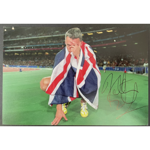 Jonathan Edwards Signed Autograph 6x4 Photo Olympics Triple Jump NEW LOW PRICE Jonathan Edwards Signed Autograph 6x4 Photo Olympics Triple Jump NEW LOW PRICE